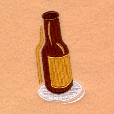 Beer Bottle Machine Embroidery Design