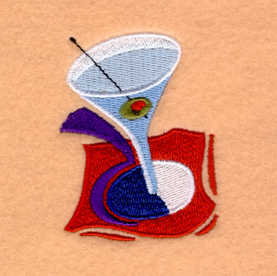 Martini Machine Embroidery Design