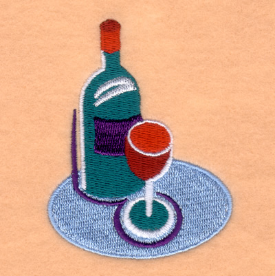 Wine Machine Embroidery Design
