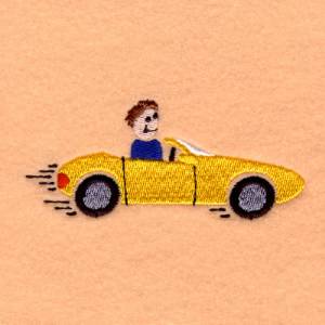 Picture of Dad Driving Sports Car Machine Embroidery Design