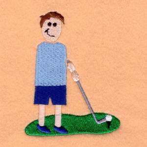 Picture of Dad Golfing Machine Embroidery Design