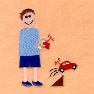 Picture of Dad & Remote Controlled Car Machine Embroidery Design