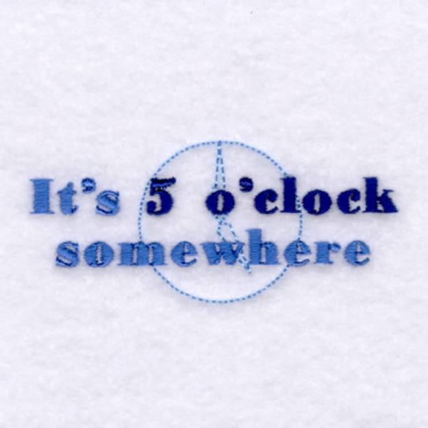 Picture of Its 5 Oclock Somewhere Machine Embroidery Design