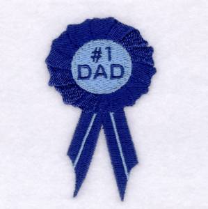 Picture of #1 Dad Ribbon Machine Embroidery Design
