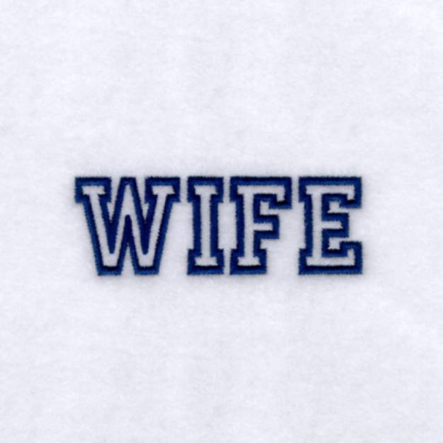 Picture of Wife - Military 2 Machine Embroidery Design