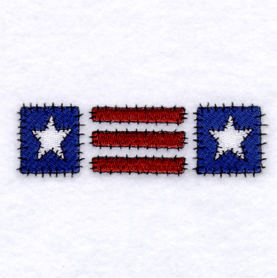 U.S. Banner Machine Embroidery Design