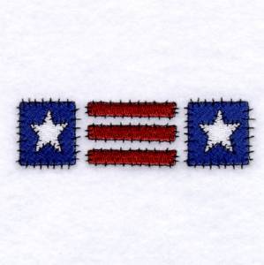 Picture of U.S. Banner Machine Embroidery Design