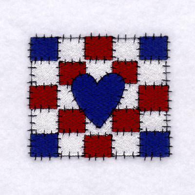 Heart Checkers Machine Embroidery Design
