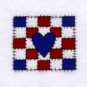 Picture of Heart Checkers Machine Embroidery Design