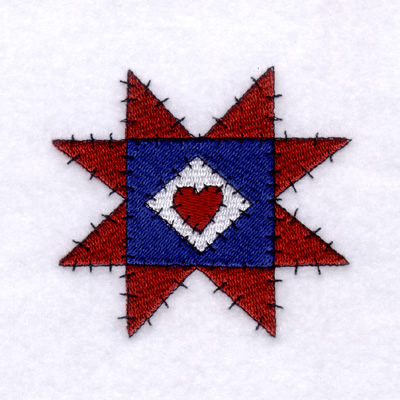 Star Quilt Machine Embroidery Design