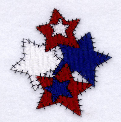 Country Star Cluster Machine Embroidery Design