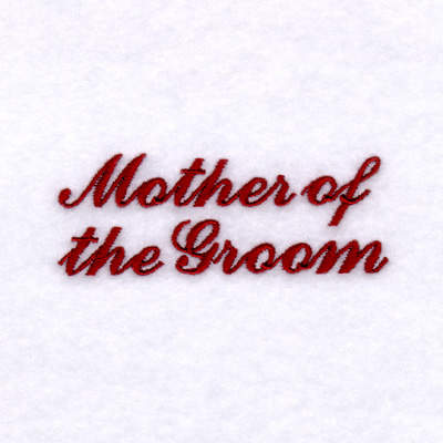 Mother of the Groom Machine Embroidery Design