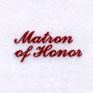 Picture of Matron of Honor Machine Embroidery Design