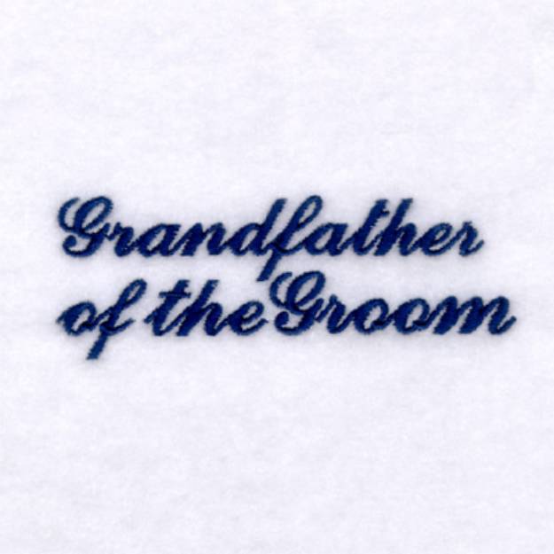Picture of Grandfather of the Groom Machine Embroidery Design