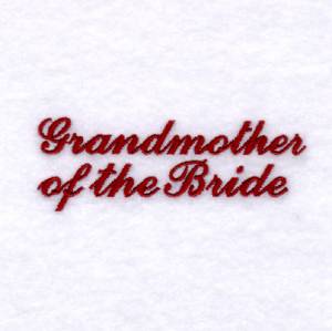 Picture of Grandmother of the Bride Machine Embroidery Design