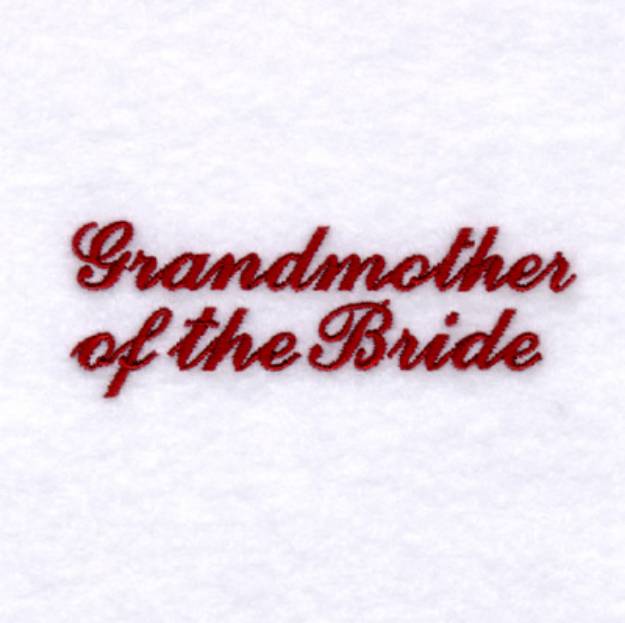 Picture of Grandmother of the Bride Machine Embroidery Design