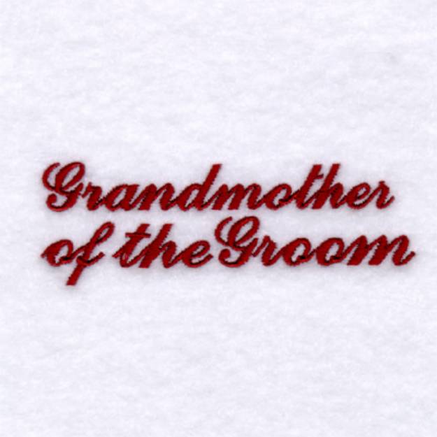 Picture of Grandmother of the Groom Machine Embroidery Design