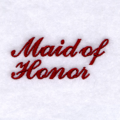 Maid of Honor Machine Embroidery Design