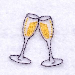 Picture of Wedding Glasses Machine Embroidery Design