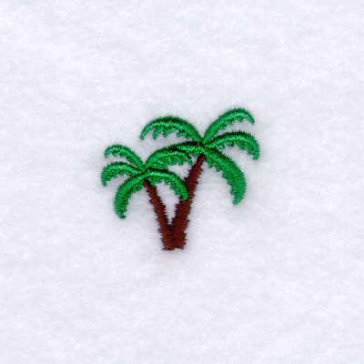 Summer Beach Palm Trees Machine Embroidery Design