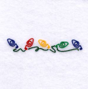 Picture of Christmas Light Swirls Machine Embroidery Design