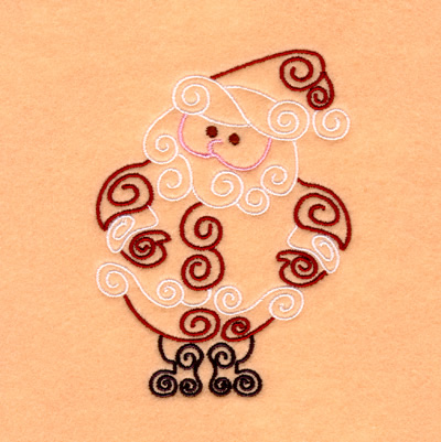 Jolly Santa Swirls Machine Embroidery Design
