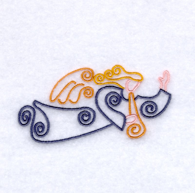 Christmas Angel Swirls Machine Embroidery Design