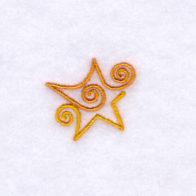 Christmas Star Swirls Machine Embroidery Design