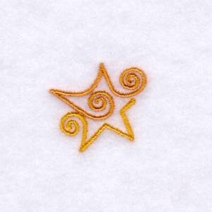 Picture of Christmas Star Swirls Machine Embroidery Design