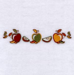 Picture of Autumn Harvest Apples Border 2 Machine Embroidery Design