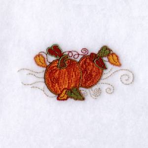 Picture of Autumn Harvest Pumpkins Machine Embroidery Design