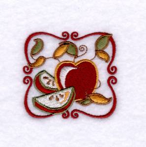 Picture of Autumn Harvest Apple Square Machine Embroidery Design