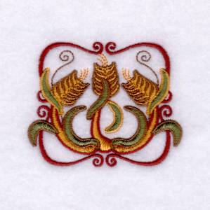 Picture of Autumn Harvest Wheat Square Machine Embroidery Design