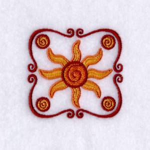 Picture of Autumn Harvest Sun Square Machine Embroidery Design