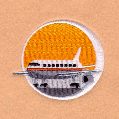 Airplane Decal Machine Embroidery Design