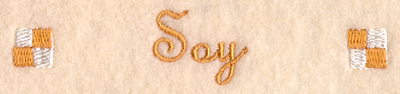 Soy Label Machine Embroidery Design