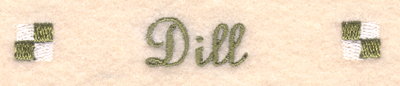Dill Label Machine Embroidery Design