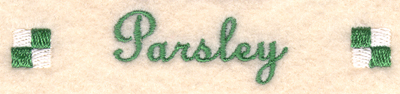 Parsley Label Machine Embroidery Design