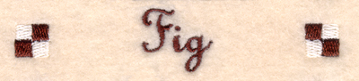 Fig Label Machine Embroidery Design