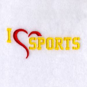 Picture of I Love Sports Machine Embroidery Design