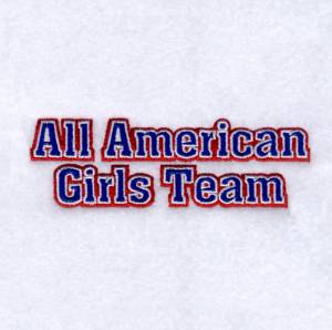 Picture of All American Girls Team Machine Embroidery Design