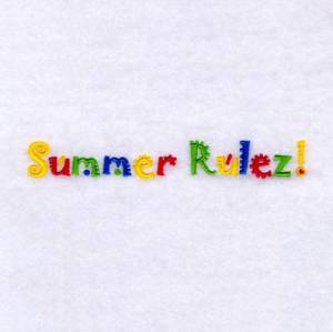 Picture of Summer Rulez! Machine Embroidery Design