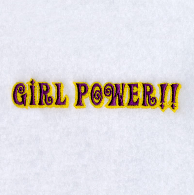 Girl Power!! Machine Embroidery Design