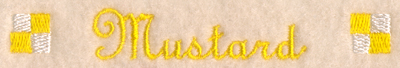 Mustard Label Machine Embroidery Design
