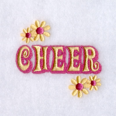 Groovy Cheer Machine Embroidery Design