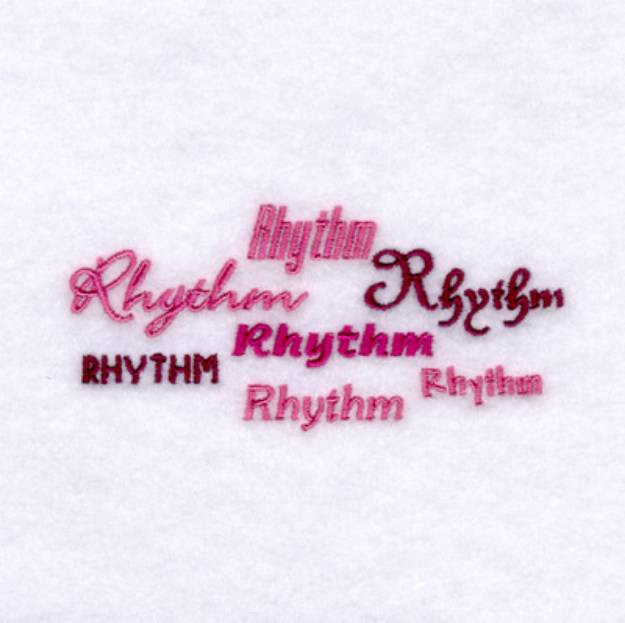 Picture of Rhythm Fonts Machine Embroidery Design