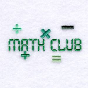 Picture of Math Club Machine Embroidery Design