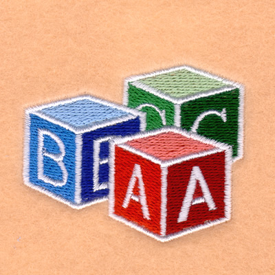 ABC Blocks Machine Embroidery Design