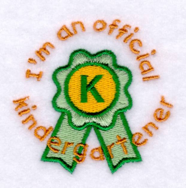 Picture of Official Kindergartener Machine Embroidery Design