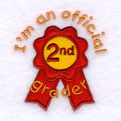 Official 2nd Grader Machine Embroidery Design